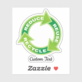 Verminder hergebruik Recyclen sticker (Vel)