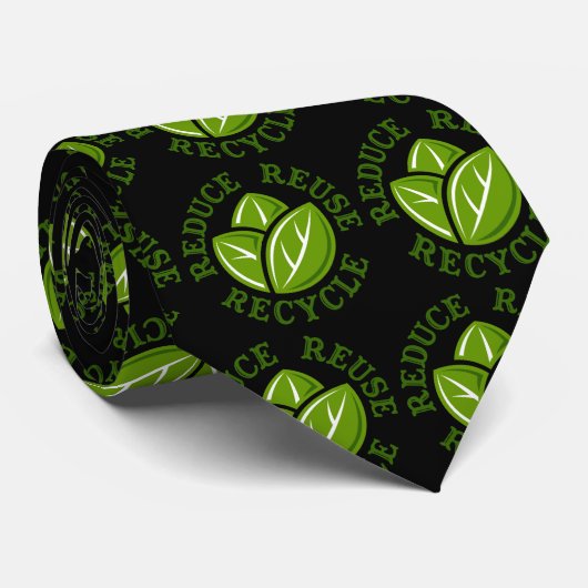 Verminder hergebruik Recyclen Stropdas (Opgerold)