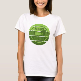 Verminder hergebruik recyclen t-shirt