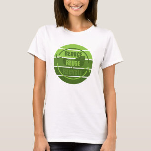 Verminder hergebruik recyclen t-shirt