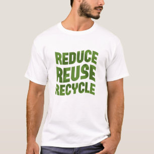 Verminder hergebruik recyclen t-shirt