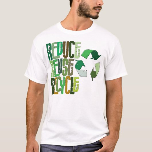 Verminder hergebruik Recyclen T-shirt (Voorkant)
