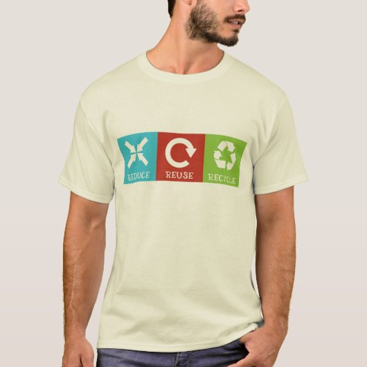 Verminder hergebruik Recyclen T-shirt (Voorkant)
