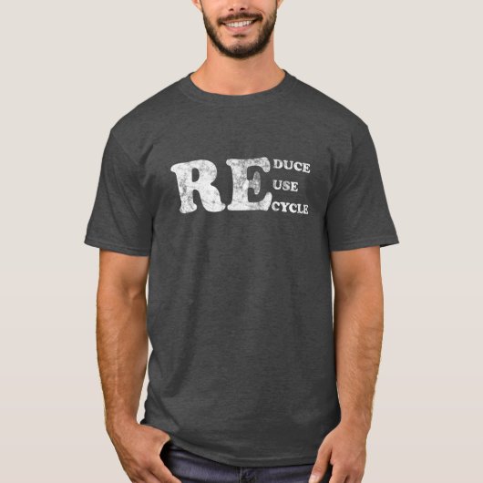 Verminder hergebruik Recyclen T-shirt (Voorkant)