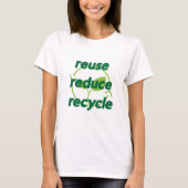 Verminder hergebruik recyclen t-shirt (Voorkant)