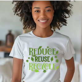 Verminder hergebruik recyclen t-shirt