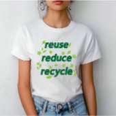 Verminder hergebruik recyclen t-shirt
