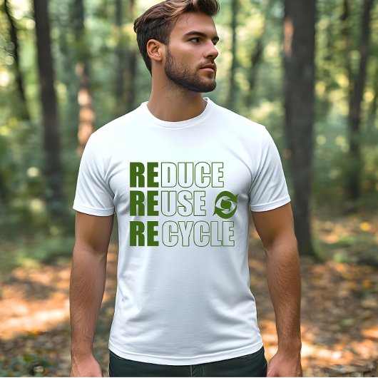Verminder hergebruik recyclen t-shirt