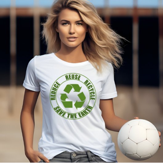 Verminder hergebruik recyclen t-shirt