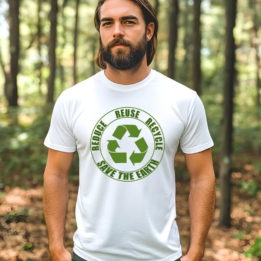 Verminder hergebruik recyclen t-shirt