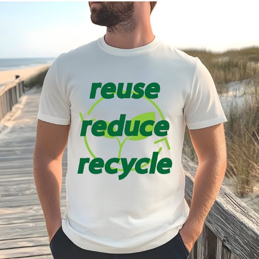 Verminder hergebruik recyclen t-shirt