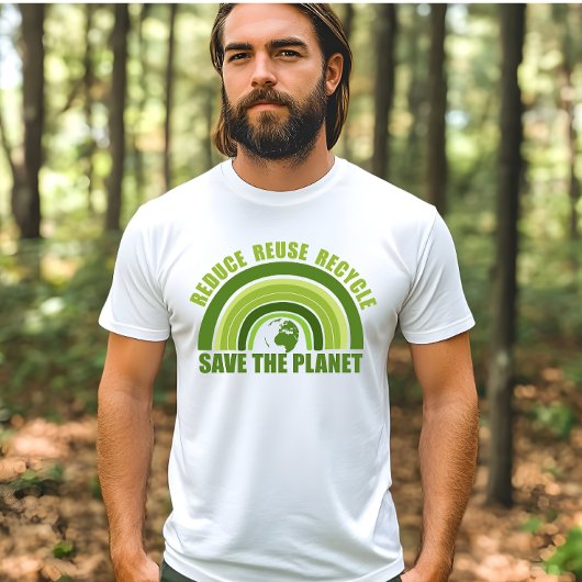 Verminder hergebruik recyclen t-shirt