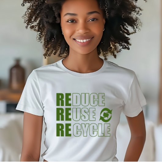 Verminder hergebruik recyclen t-shirt