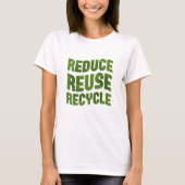 Verminder hergebruik recyclen t-shirt (Voorkant)