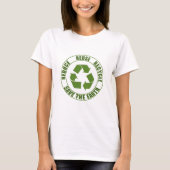 Verminder hergebruik recyclen t-shirt (Voorkant)