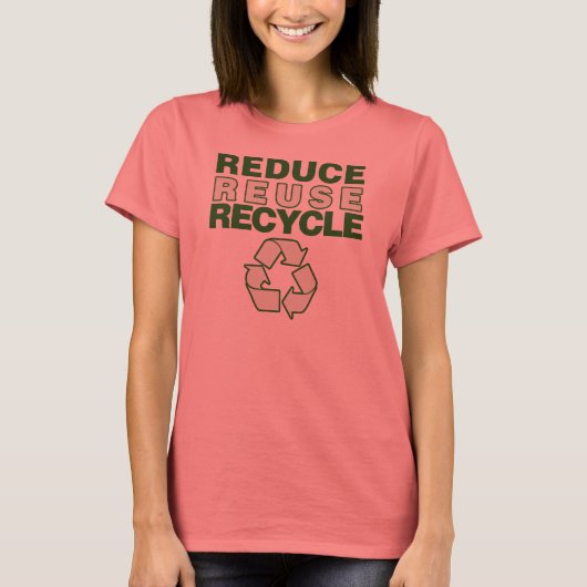 Verminder hergebruik Recyclen T-shirt (Voorkant)
