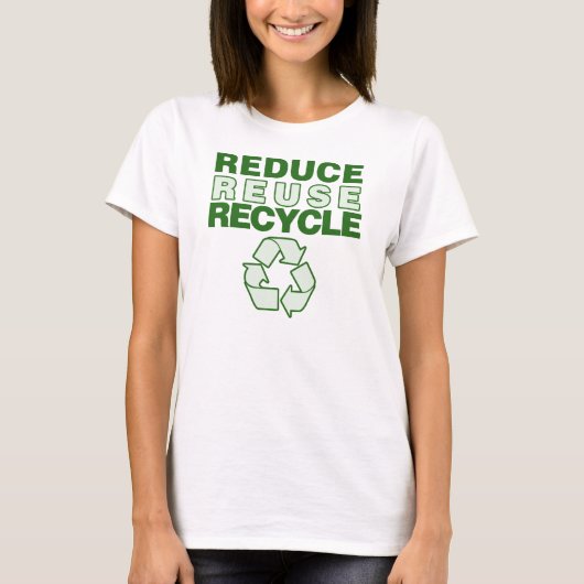 Verminder hergebruik Recyclen T-shirt (Voorkant)