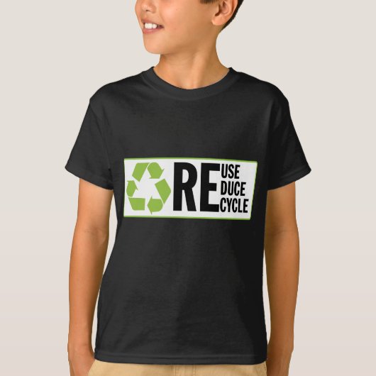 Verminder hergebruik Recyclen T-shirt (Voorkant)