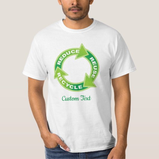 Verminder hergebruik Recyclen T-Shirt (Voorkant)