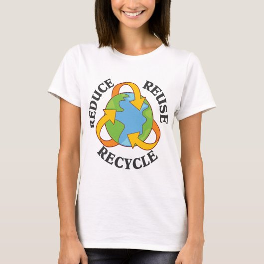 Verminder hergebruik Recyclen T-shirt (Voorkant)