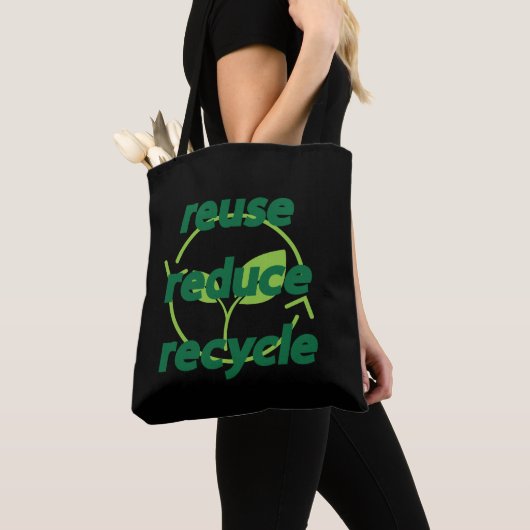 Verminder hergebruik recyclen tote bag (Dichtbij)