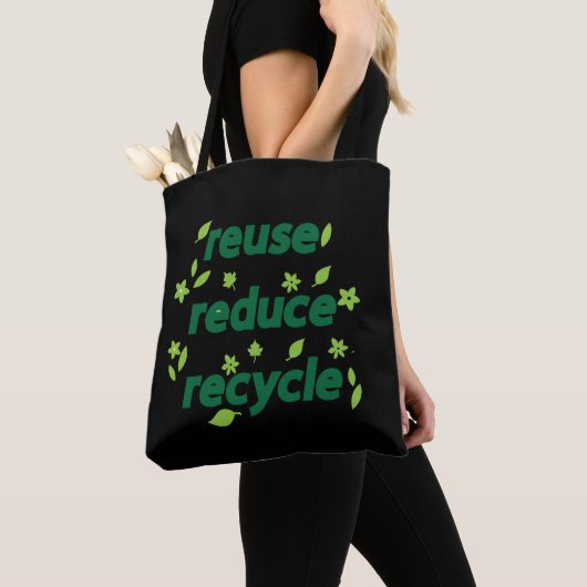 Verminder hergebruik recyclen tote bag (Dichtbij)