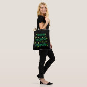 Verminder hergebruik recyclen tote bag (Op model)