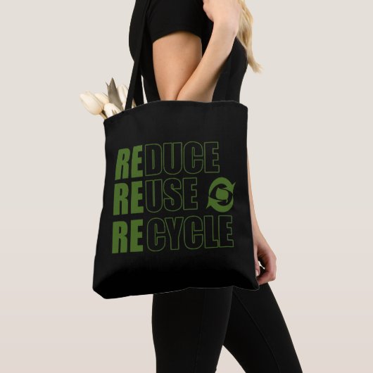 Verminder hergebruik recyclen tote bag (Dichtbij)