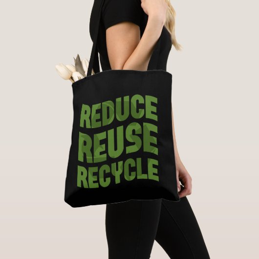 Verminder hergebruik recyclen tote bag (Dichtbij)