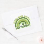 Verminder hergebruik recyclen vierkante sticker (Envelop)
