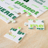 Verminder, hergebruik, Recyclen Word Cloud Legpuzzel (Zijkant)