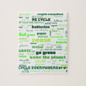 Verminder, hergebruik, Recyclen Word Cloud Legpuzzel (Verticaal)