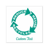 Verminder hergebruik Recyclen zelfinkend stempel (Design)