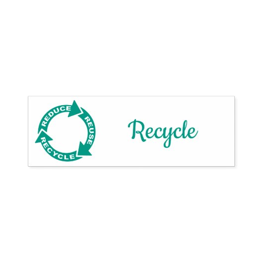 Verminder hergebruik Recyclen zelfinkend stempel (Design)