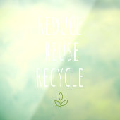 Verminder Hergebruik Recycling Gezond Voedsel | Ec Raamsticker (Vel 3)