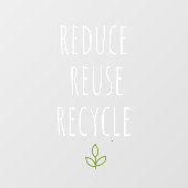 Verminder Hergebruik Recycling Gezond Voedsel | Ec Raamsticker (Vel)