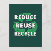 Verminder het hergebruik elke dag weer op de Aarde Briefkaart (Voorkant)