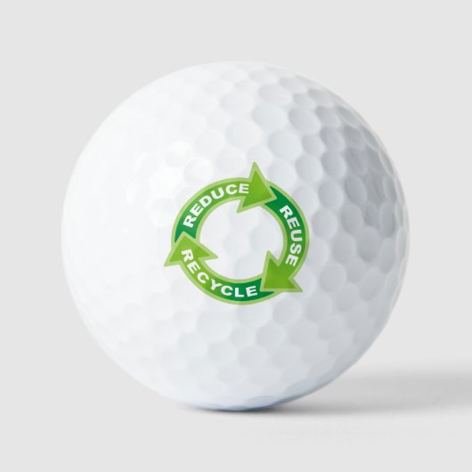 Verminder het Hergebruik Recyclen Golf Balls Golfballen (Voorkant)