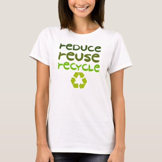 Verminder het Hergebruik Recyclen het Shirt van de (Voorkant)