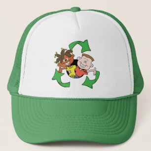 Verminder het Hergebruik Recyclen Kinderen Trucker Pet