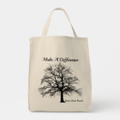 Verminder het hergebruik van Recyclen boodschappen Tote Bag (Achterkant)