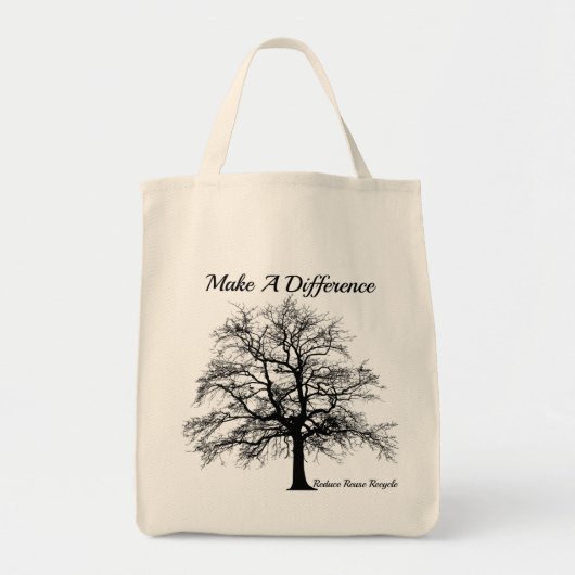 Verminder het hergebruik van Recyclen boodschappen Tote Bag (Voorkant)