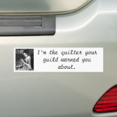 Verminder je schuldgevoel dat je gewaarschuwd hebt bumpersticker (Op auto)