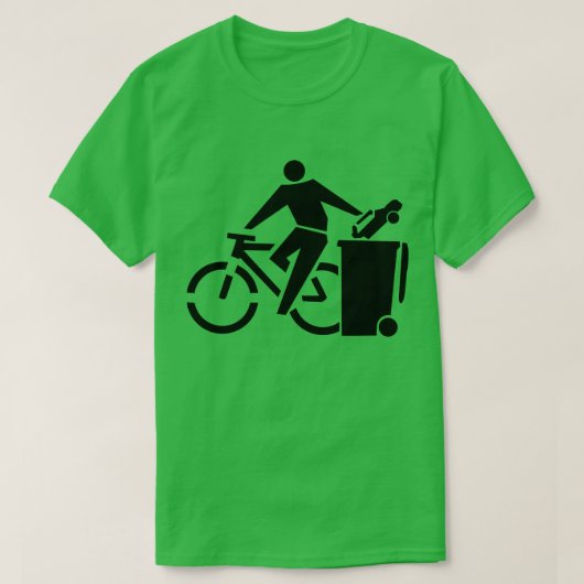Verminder luchtverontreiniging: Ride A Bike T-shirt (Design voorkant)