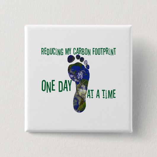 Verminder mijn koolstofvoetafdruk knop vierkante button 5,1 cm (Voorkant)