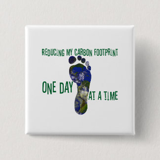 Verminder mijn koolstofvoetafdruk knop vierkante button 5,1 cm