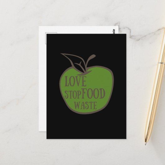 Verminder milieuvriendelijk voedselverspilling rec briefkaart (Voorkant / Achterkant in situ)