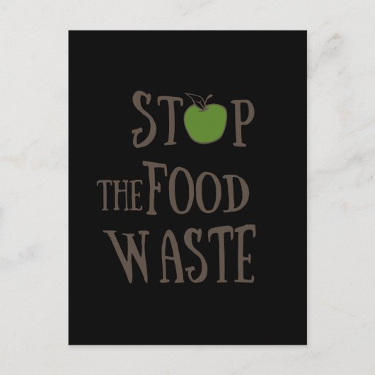 Verminder milieuvriendelijk voedselverspilling rec briefkaart (Voorkant)