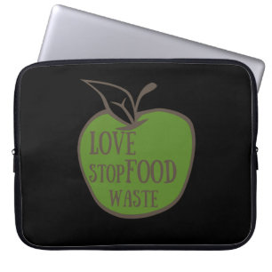 Verminder milieuvriendelijk voedselverspilling rec laptop sleeve