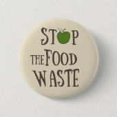 Verminder milieuvriendelijk voedselverspilling rec ronde button 5,7 cm (Voorkant)